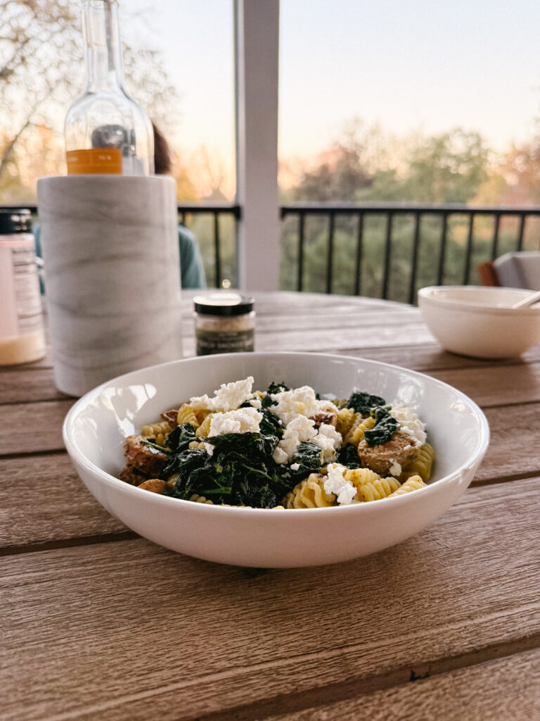 pasta with greens