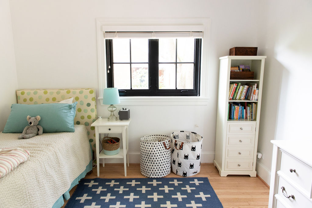 Bookshelf in kids room