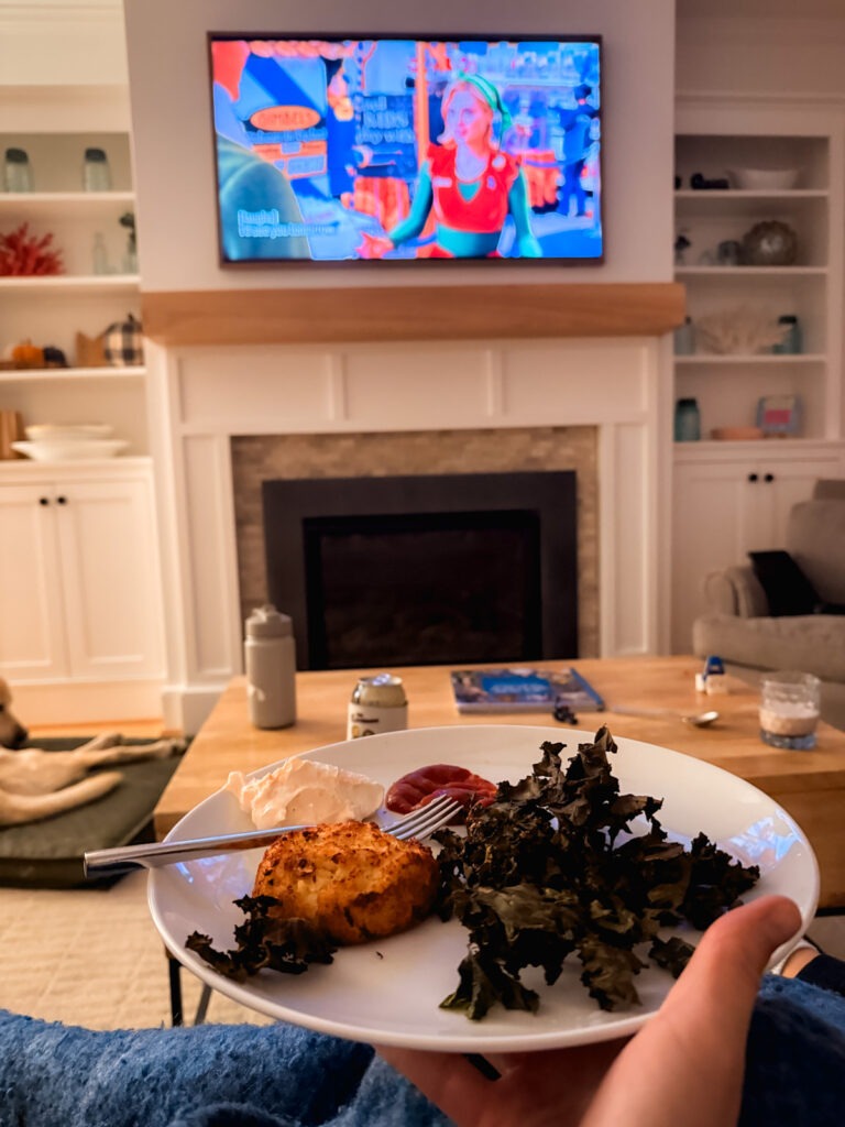 Cod Cake + Kale Chips + ELF Cod Cake + Kale Chips + ELF
