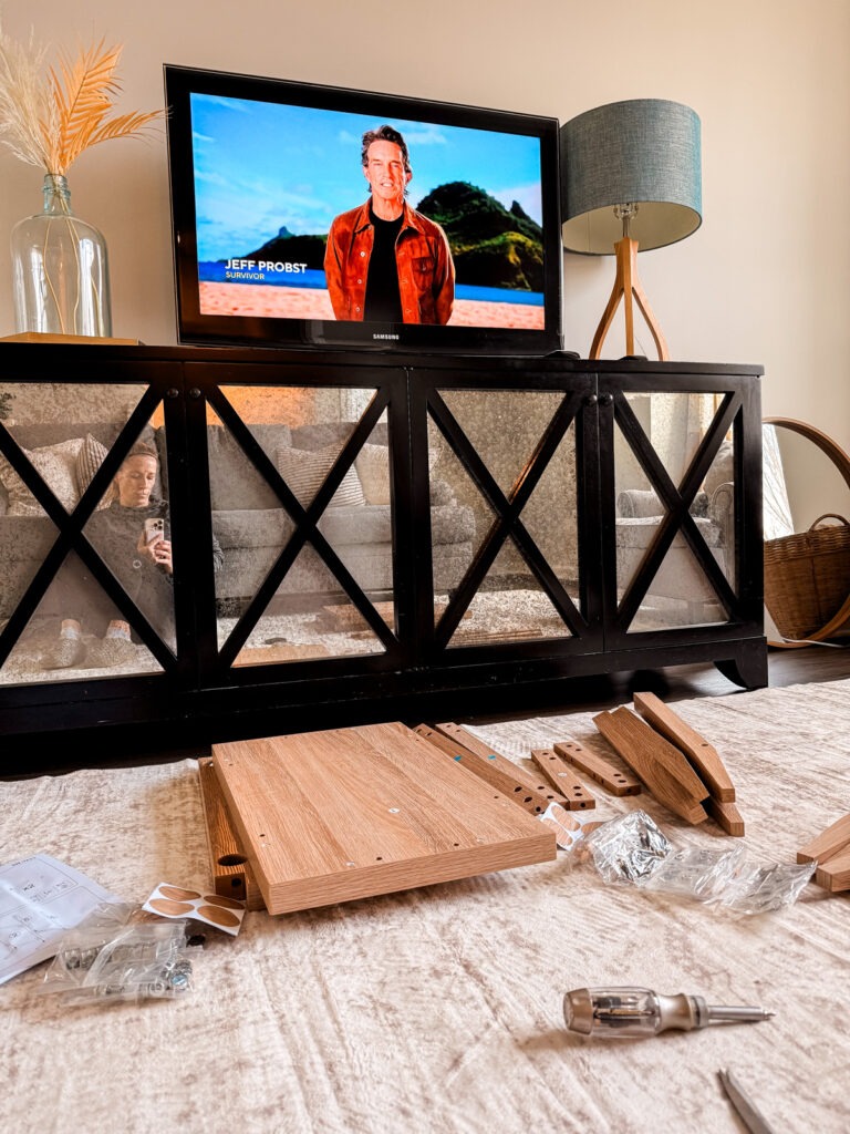 assembling tv  furniture