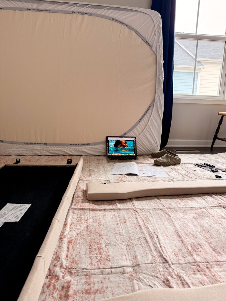 setting up bed frame