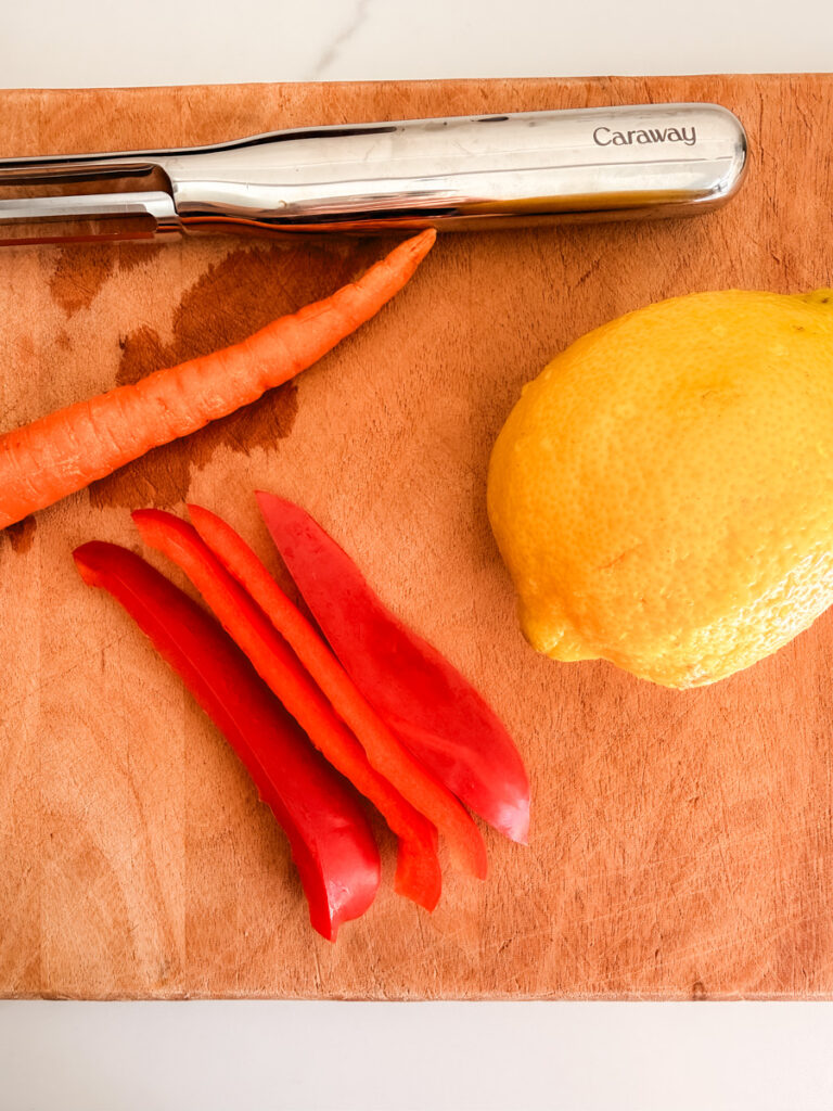 veggies and lemon