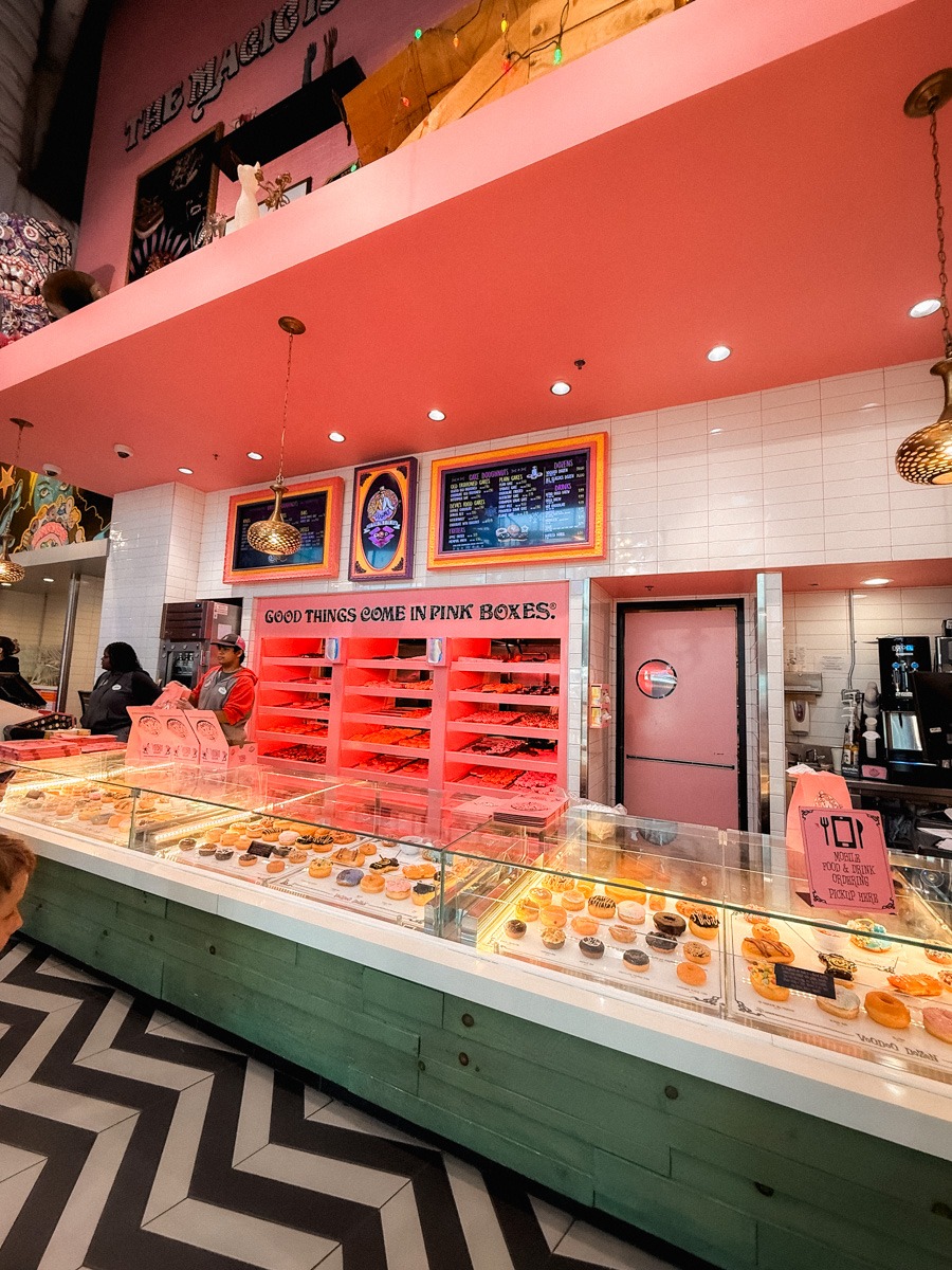 Inside of Voodoo doughnuts universal 