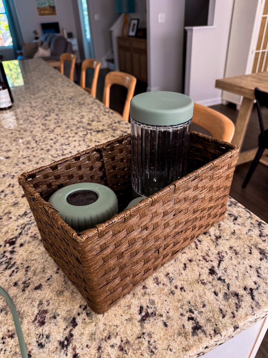 blender parts in a basket